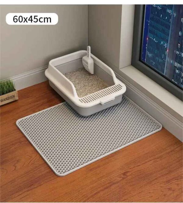 Large size Cat Litter Mat Eva Double Layer Waterproof Cat Litter Mat Pet Litter Box Mat Pet Toilet Cat Mat Cat Toilet Mat - Image 3