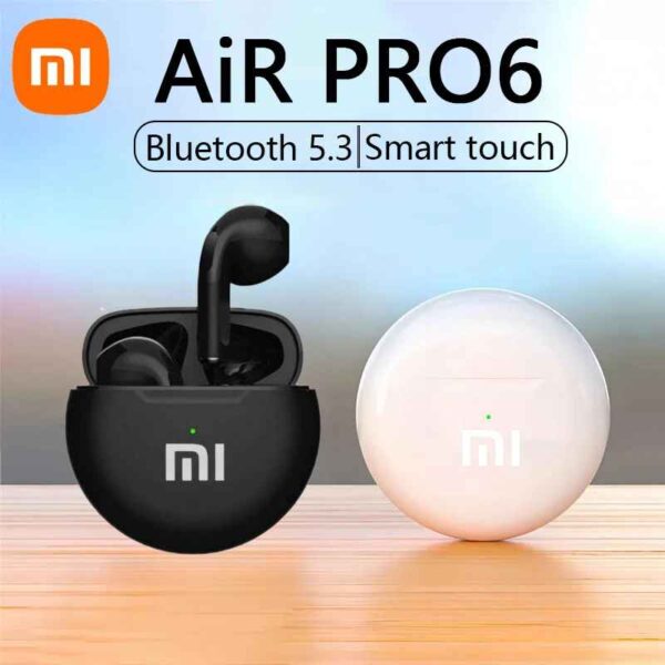 Original XIAOMI Air Pro 6 Earphone TWS 9D HIFI Headset Bluetooth Music Earbuds For IPhone Android Wireless Pods Headphones - Image 3