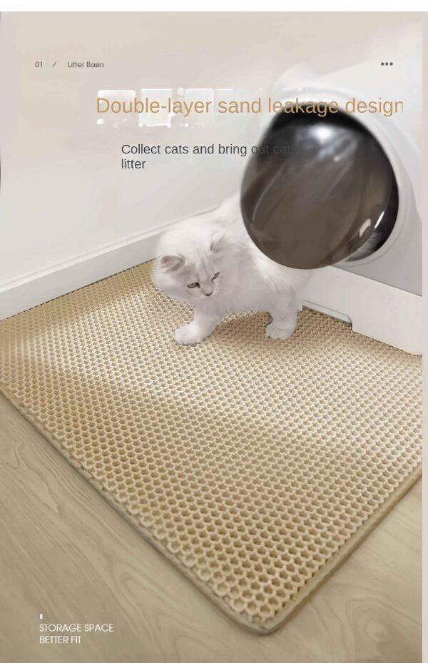 Large size Cat Litter Mat Eva Double Layer Waterproof Cat Litter Mat Pet Litter Box Mat Pet Toilet Cat Mat Cat Toilet Mat - Image 11