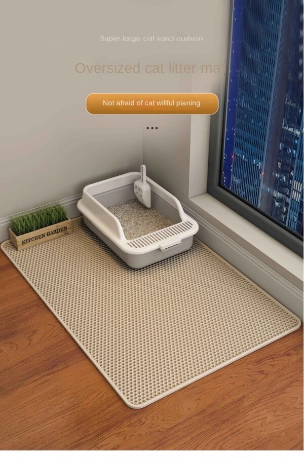 Large size Cat Litter Mat Eva Double Layer Waterproof Cat Litter Mat Pet Litter Box Mat Pet Toilet Cat Mat Cat Toilet Mat - Image 12
