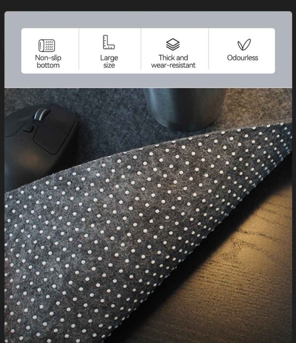 Large Size Gaming Mouse Pad Non-slip Wool Felt Mousepad Office Desk Mat Protector Table Laptop Cushion Keyboard Mat Premium - Image 13