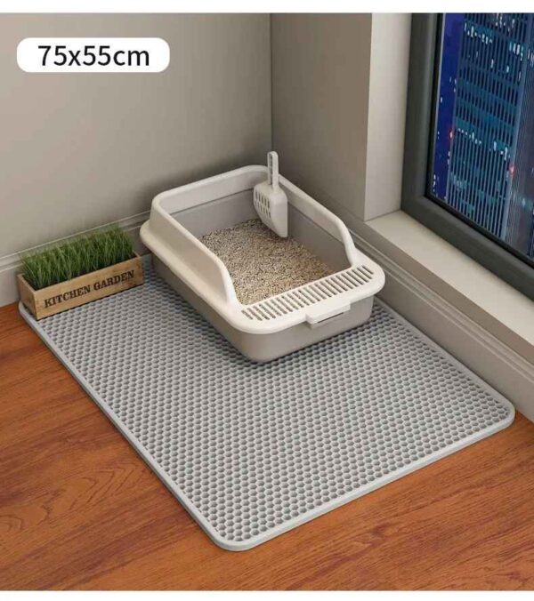 Large size Cat Litter Mat Eva Double Layer Waterproof Cat Litter Mat Pet Litter Box Mat Pet Toilet Cat Mat Cat Toilet Mat - Image 4