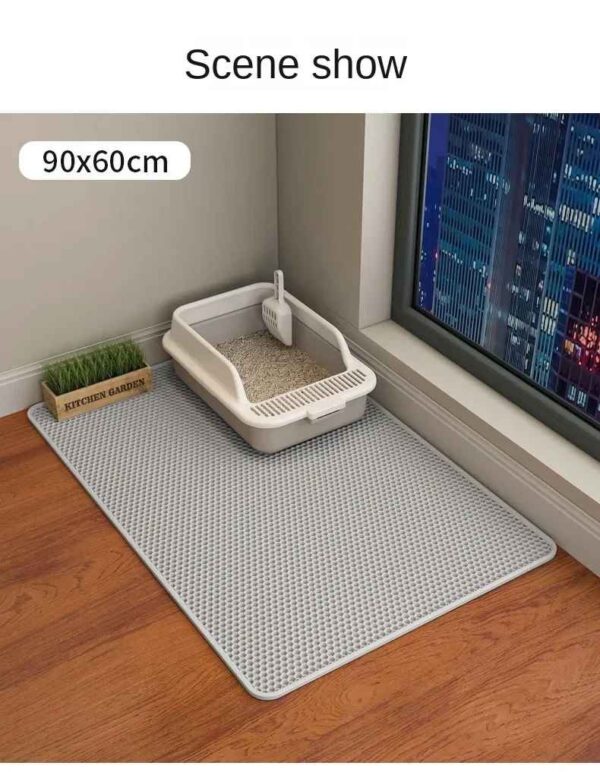 Large size Cat Litter Mat Eva Double Layer Waterproof Cat Litter Mat Pet Litter Box Mat Pet Toilet Cat Mat Cat Toilet Mat - Image 5