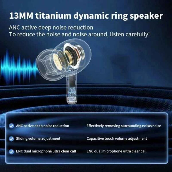 For Xiaomi Tour Pro6 ANC Wireless Earbuds LED Screen Noise Cancelling Bluetooth Headphones Sports earphones With Mic - Image 9