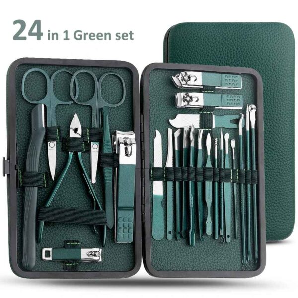 Manicure Set Professional Nail Clippers Kit Pedicure Care Tools- Stainless Steel Women Grooming Kit for Travel or Home - Image 5