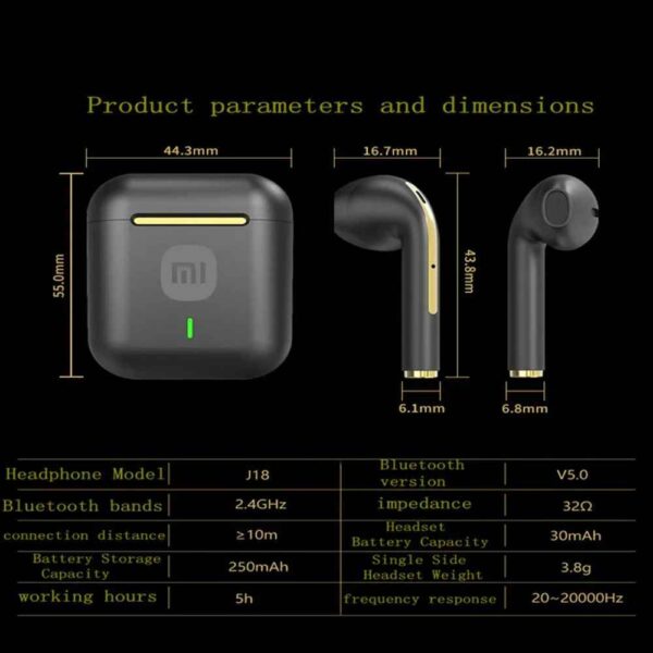 XIAOMI Wireless Bluetooth Headphones In Ear Stereo Sports Earphone Ture Wireless Bluetooth Headset With Mic - Image 4
