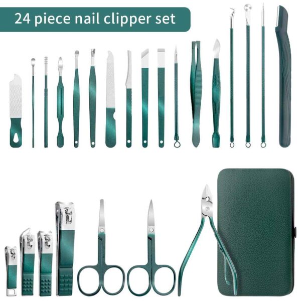 Manicure Set Professional Nail Clippers Kit Pedicure Care Tools- Stainless Steel Women Grooming Kit for Travel or Home - Image 7