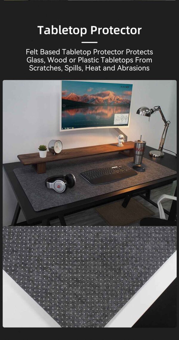 Large Size Gaming Mouse Pad Non-slip Wool Felt Mousepad Office Desk Mat Protector Table Laptop Cushion Keyboard Mat Premium - Image 7